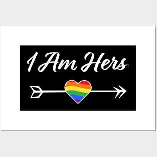 Rainbow I Am Hers Arrow For Lesbians In Love Posters and Art